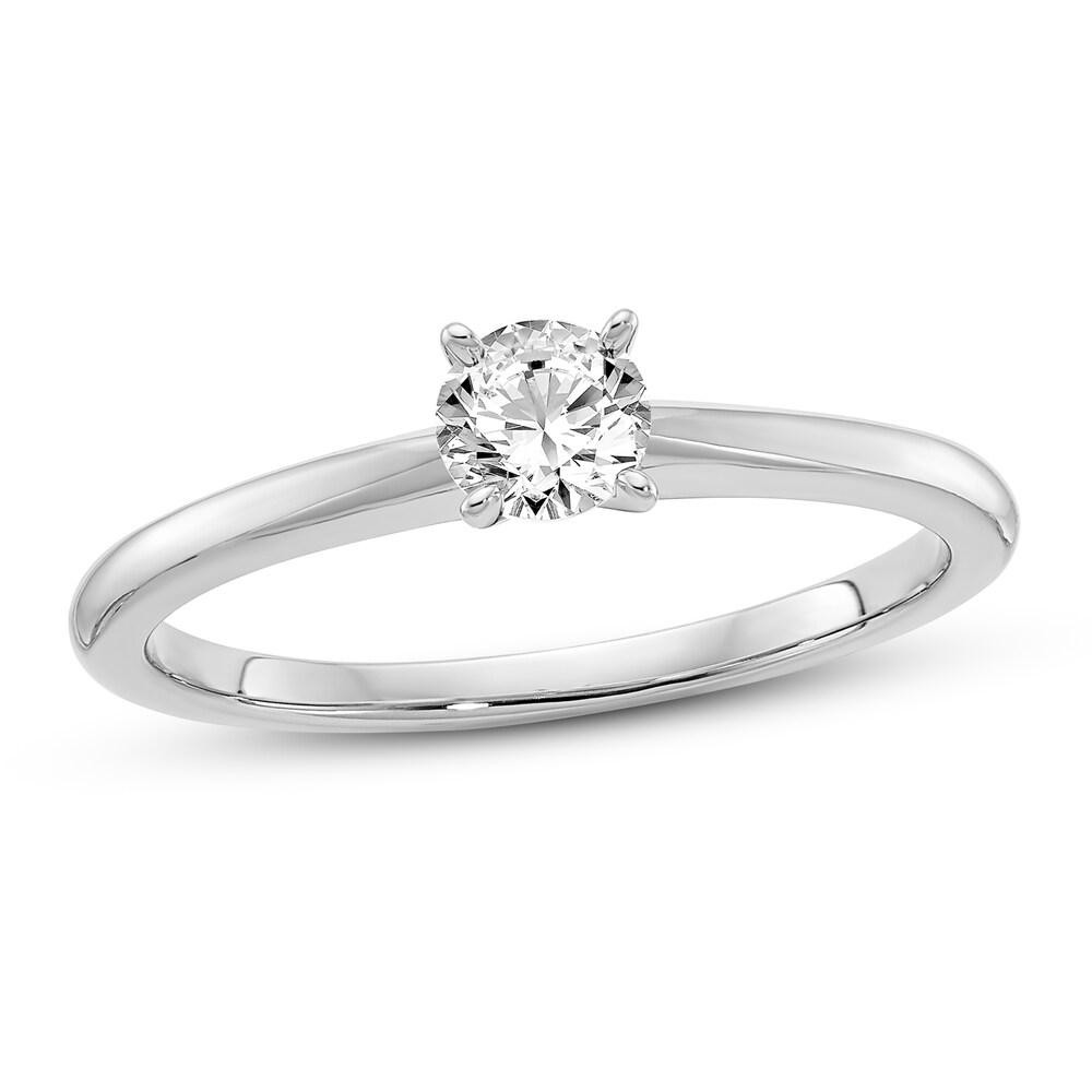 Diamond Solitaire Engagement Ring 1/3 ct tw Round 14K White Gold (I1/I) uxNzqRh4