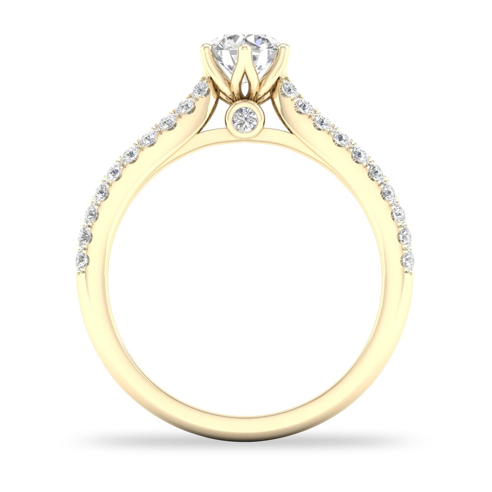 Diamond Ring 3/4 ct tw Round-cut 14K Yellow Gold v8ZFExCT