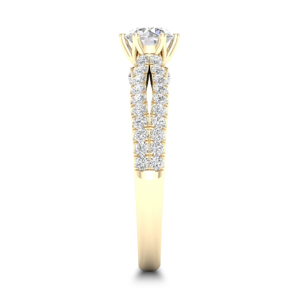 Diamond Ring 3/4 ct tw Round-cut 14K Yellow Gold v8ZFExCT