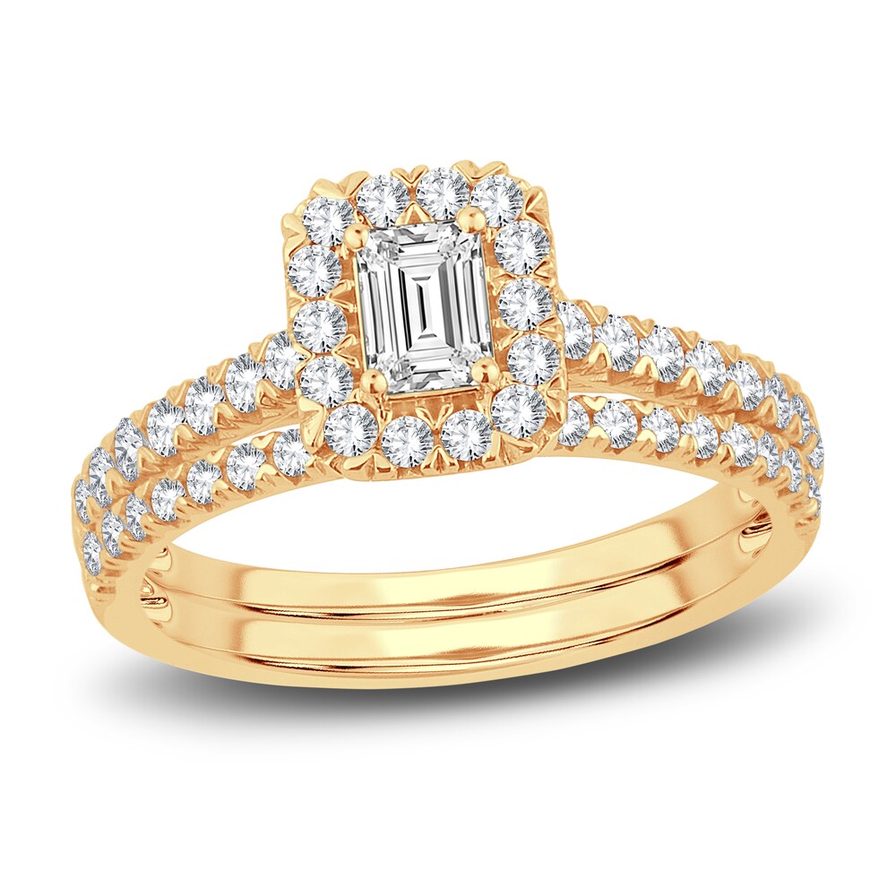 Diamond Bridal Set 1 ct tw Round 14K Yellow Gold vHUzDZwM