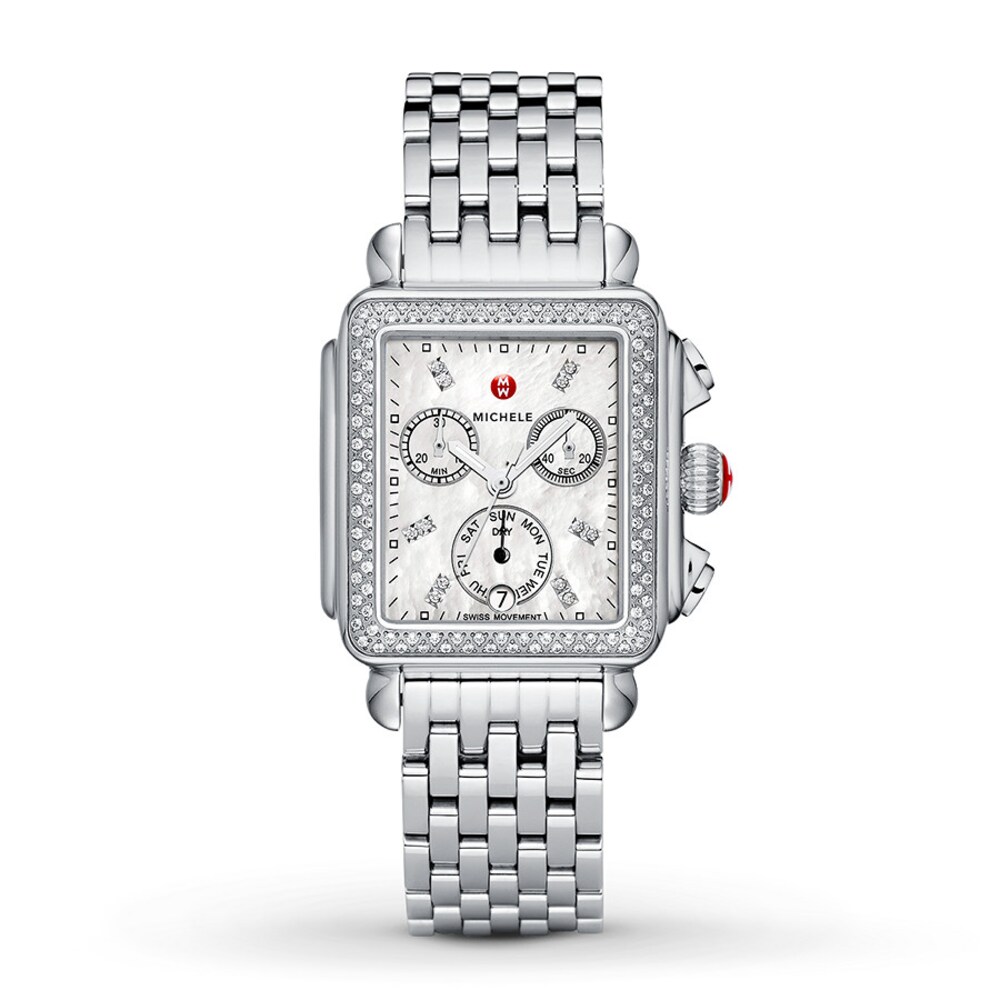 MICHELE Women's Watch Deco Day Diamond MWW06P000099 vNfdpgir