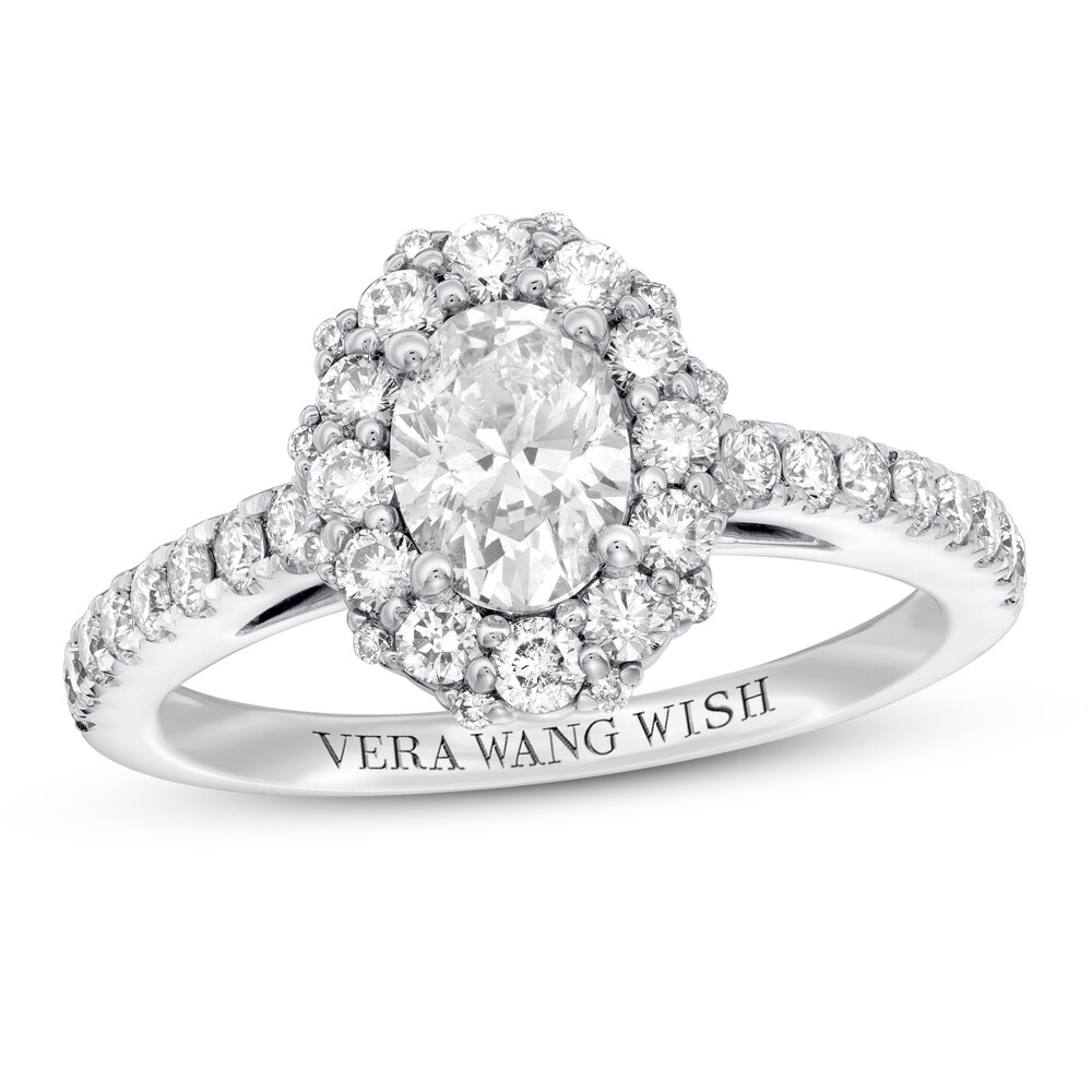 Vera Wang WISH Ring 1-3/8 ct tw Diamonds 14K White Gold vVHf8ALz
