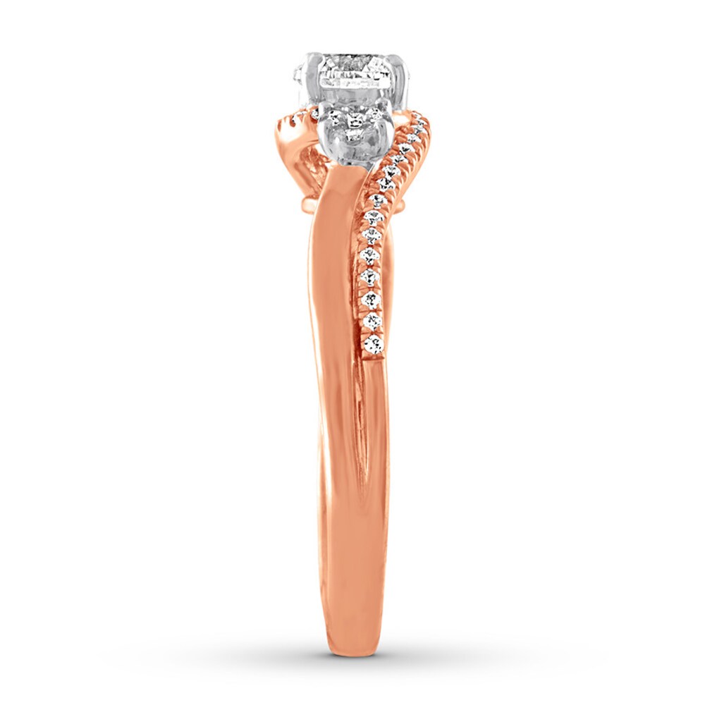 Diamond Engagement Ring 3/4 ct tw Round-cut 14K Rose Gold vVeHA4Xi