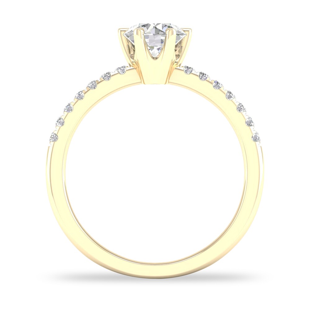 Diamond Ring 3/4 ct tw Round-cut 14K Yellow Gold vilggcvc