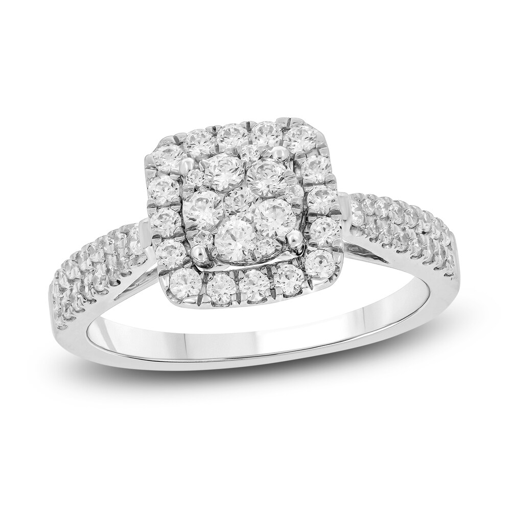 Diamond Engagement Ring 3/4 ct tw Round 14K White Gold vqimLWvT