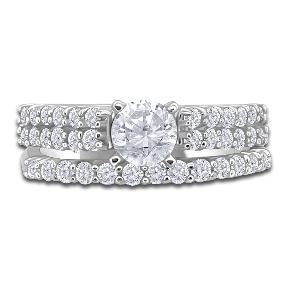 Diamond Bridal Set 1-1/3 ct tw Round 14K White Gold w02OqawF