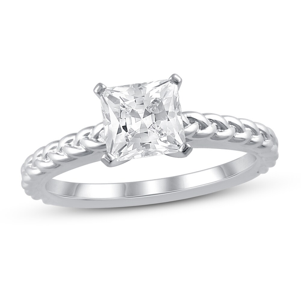 Diamond Engagement Ring 1 ct tw Princess-cut 14K White Gold (SI2/I) w7SNoz5M