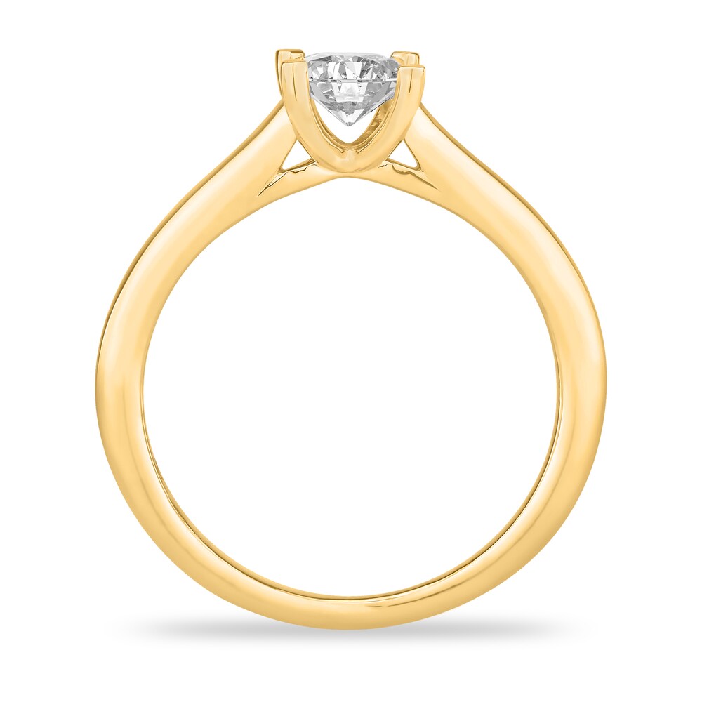 Diamond Solitaire Engagement Ring 3/4 ct tw Princess-cut 14K Yellow Gold (I2/I) wK8q1Rnx