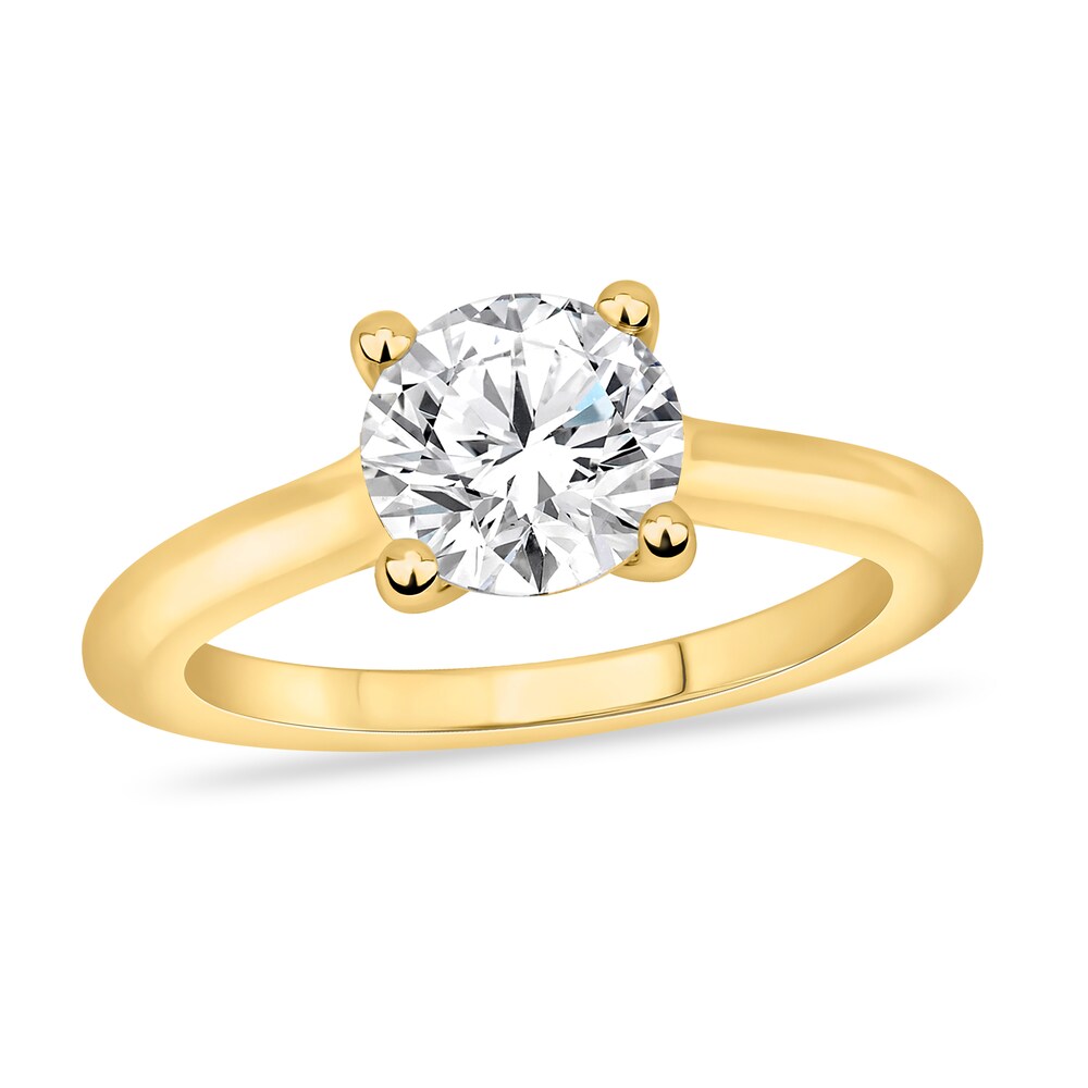 Diamond Solitaire Engagement Ring 3 ct tw Round-cut 14K Yellow Gold (I2/I) wMwnMuw6