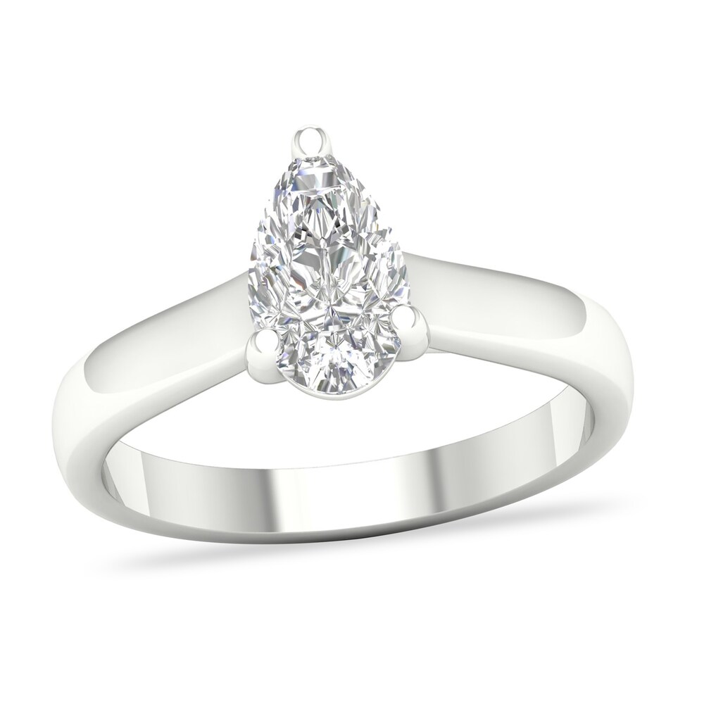 Diamond Solitaire Ring 1 ct tw Pear-shaped 14K White Gold (SI2/I) wYXCcB46