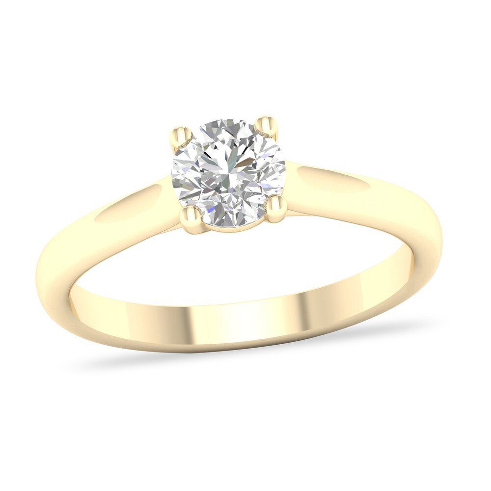 Diamond Solitaire Ring 3/4 ct tw Round-cut 14K Yellow Gold (SI2/I) wYxnjpy2