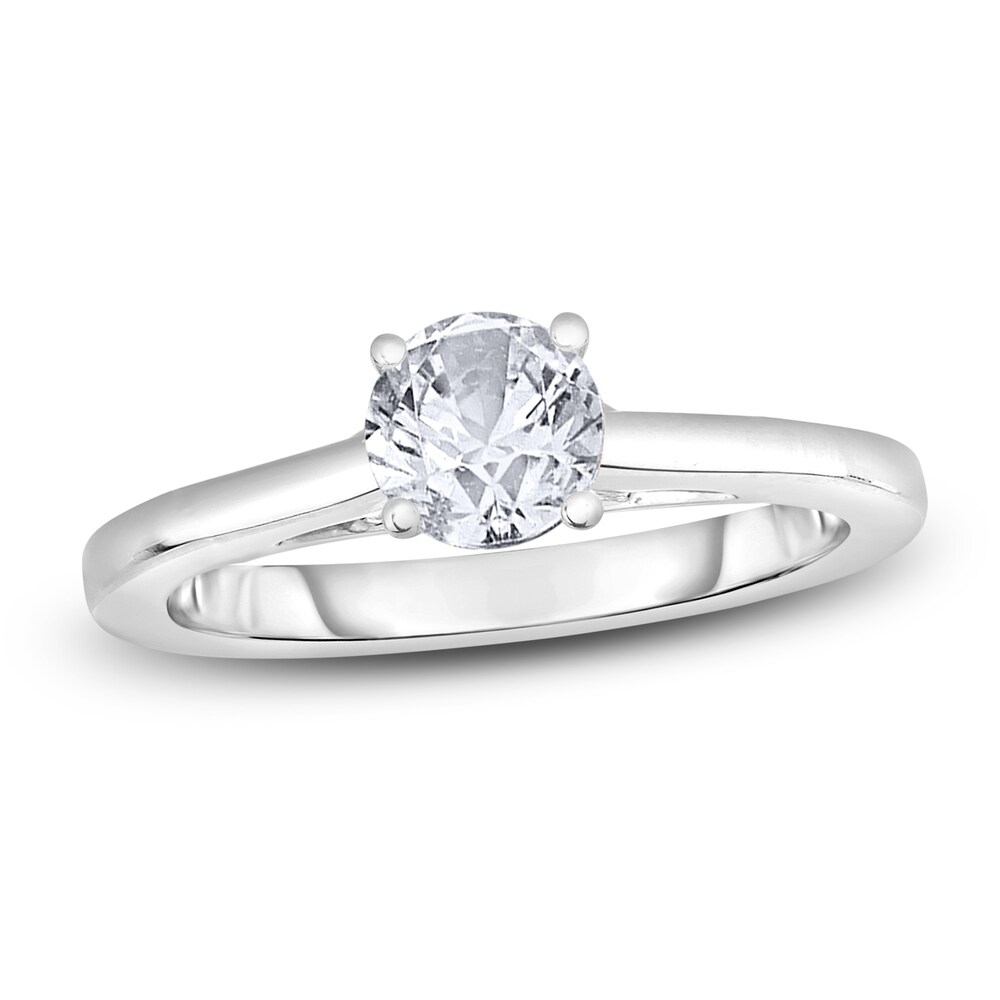 Diamond Solitaire Engagement Ring 3/4 ct tw Round 14K White Gold (I2/I) x4dgbwvN