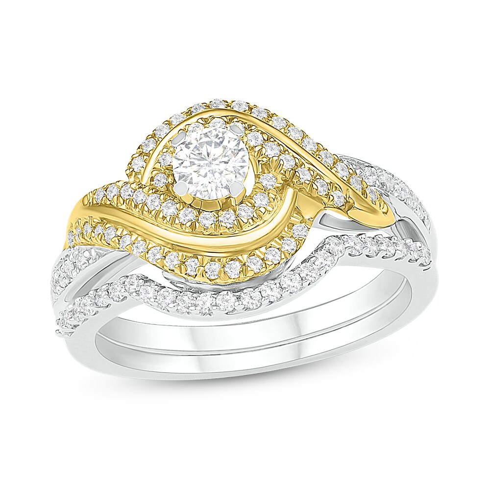 Diamond Bridal Set 1/2 ct tw Round 14K Two-Tone Gold xGwAjYIz