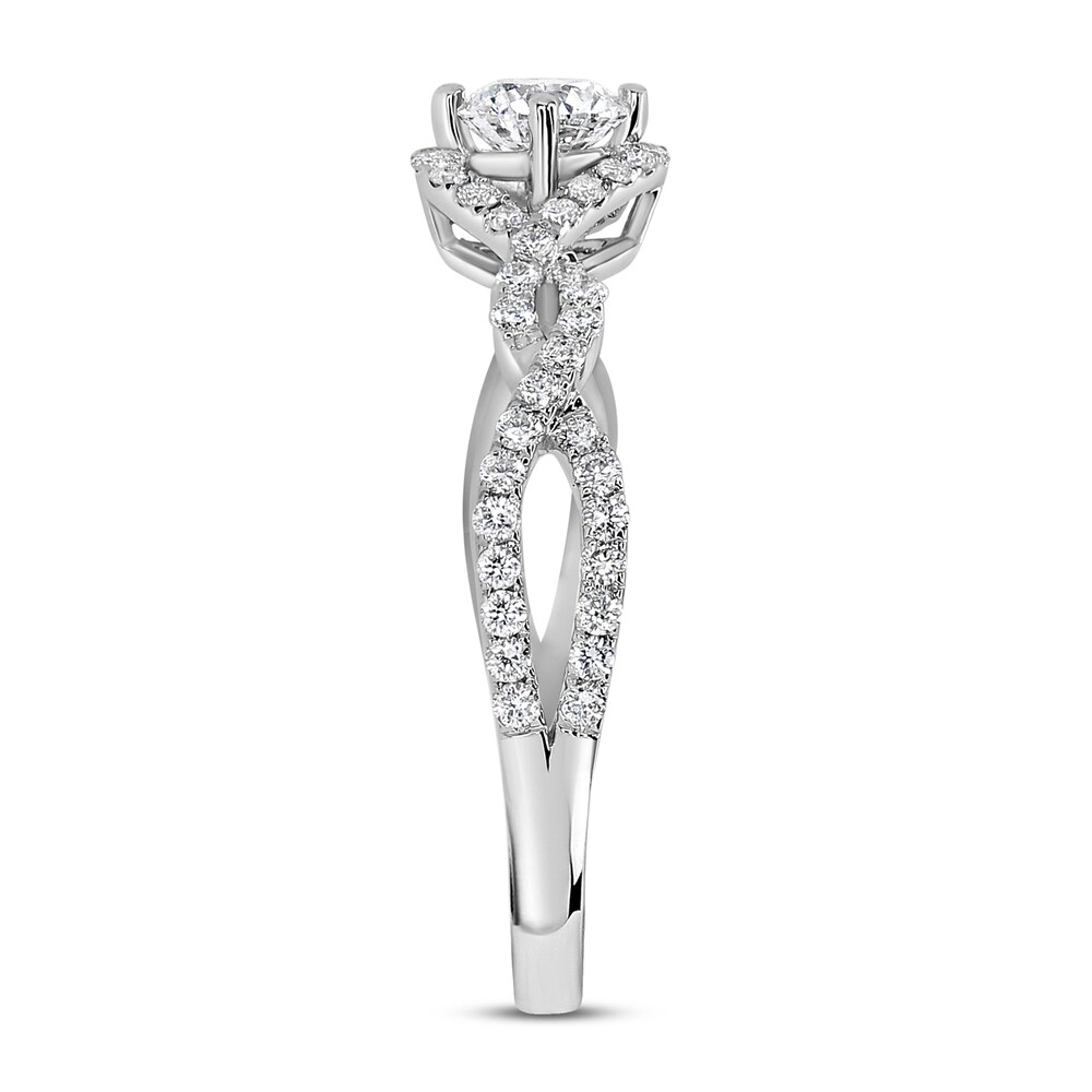 Diamond Engagement Ring 5/8 ct tw Round 14K White Gold xTE18qn9