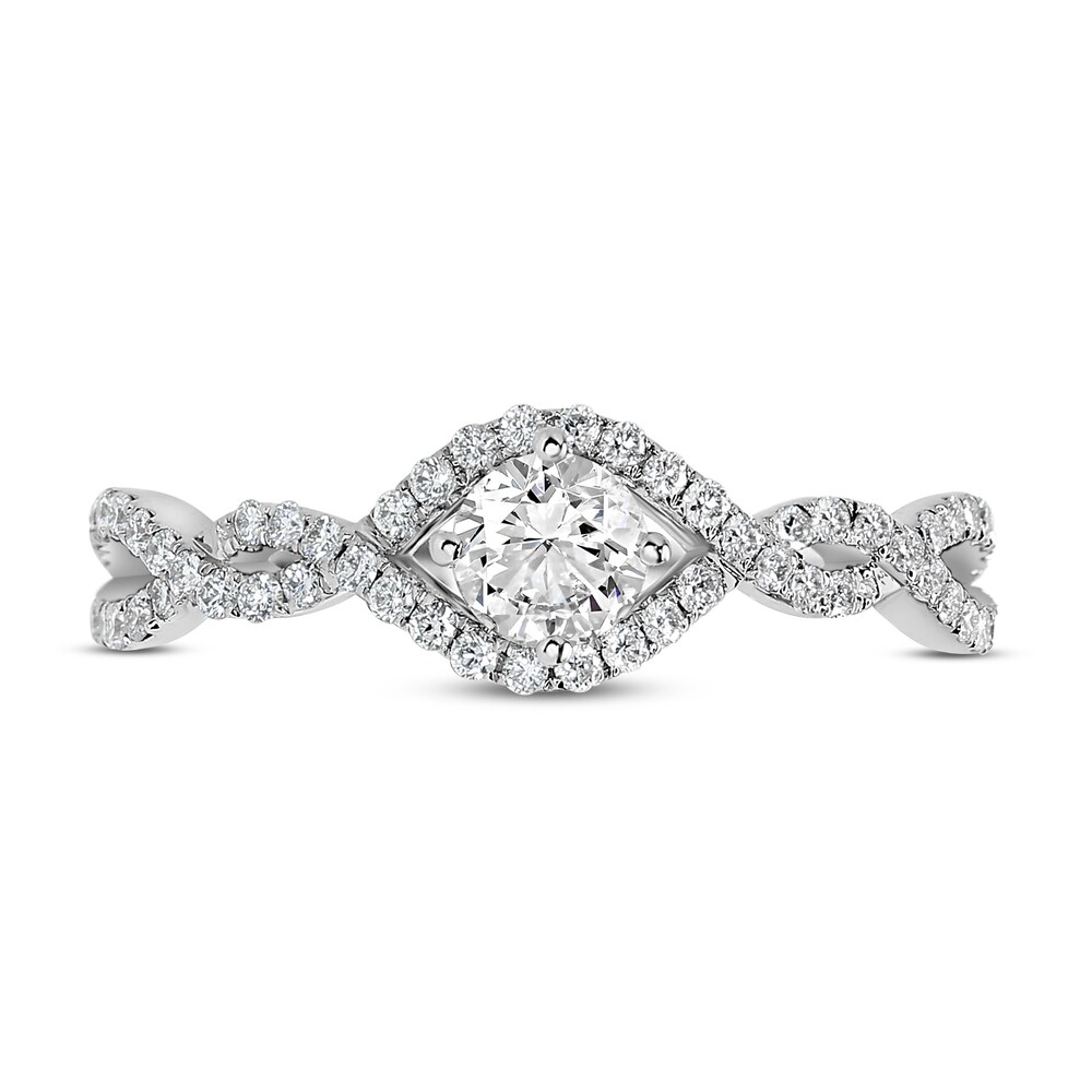 Diamond Engagement Ring 5/8 ct tw Round 14K White Gold xTE18qn9
