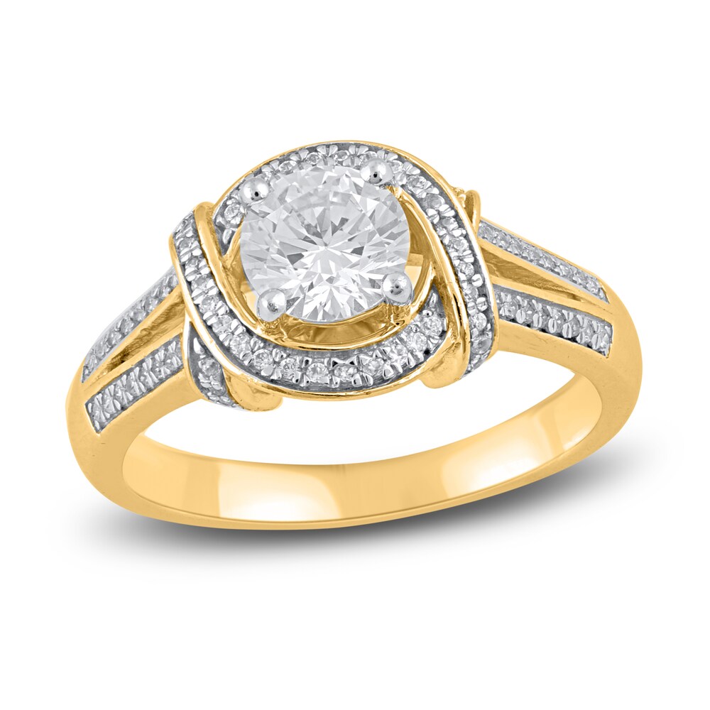 Diamond Engagement Ring 1 ct tw Round 14K Yellow Gold xUScoiq9