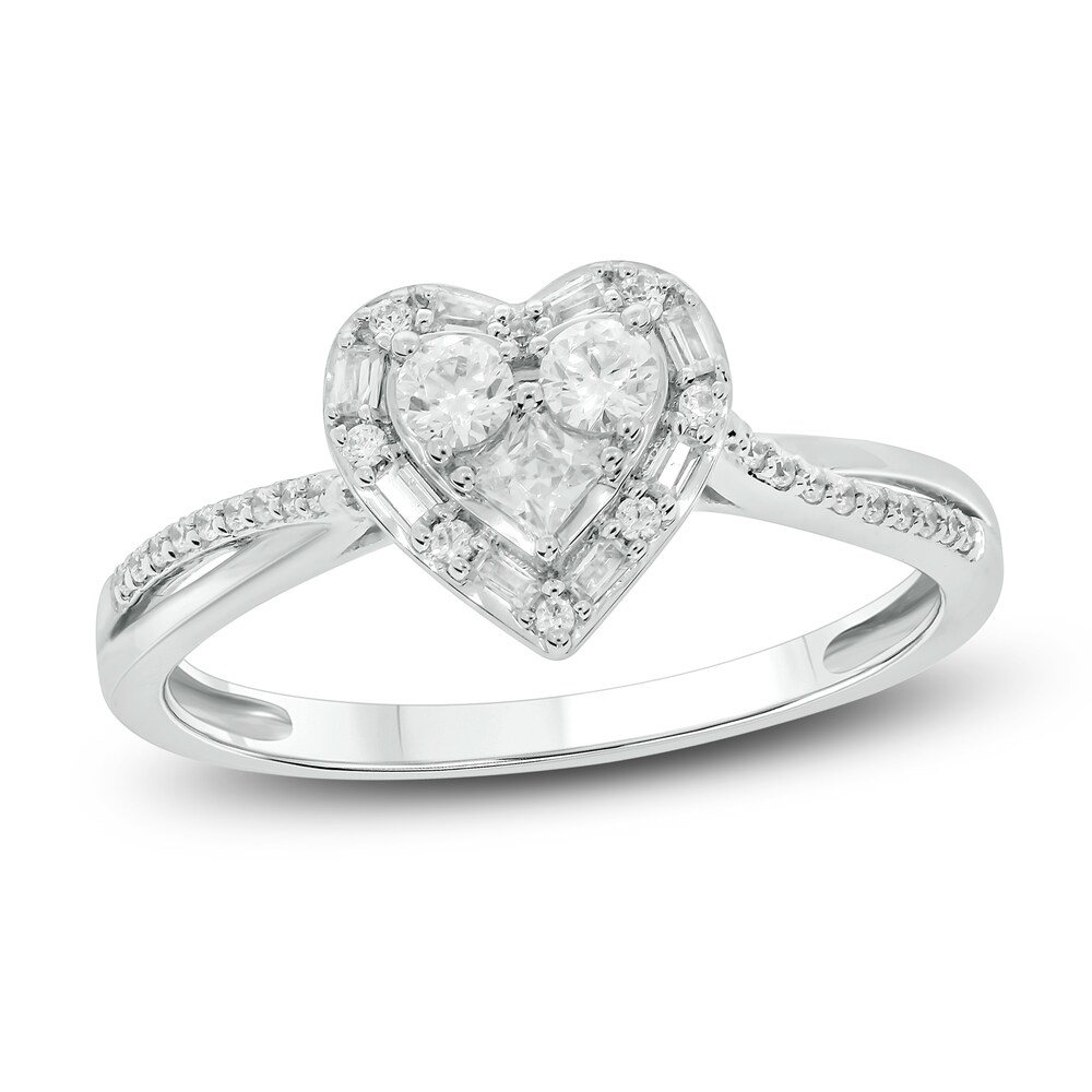 Diamond Engagement Ring 1/3 ct tw Round 14K White Gold xUWPEdBL