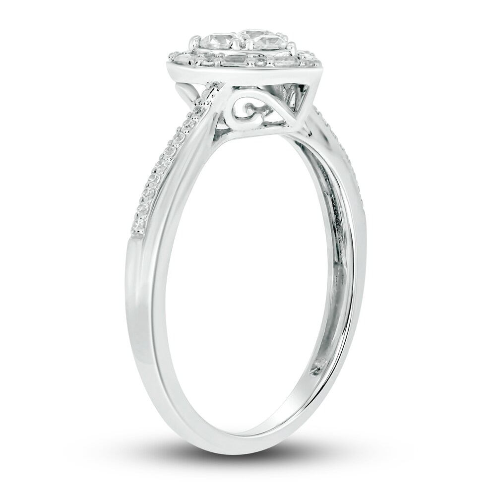 Diamond Engagement Ring 1/3 ct tw Round 14K White Gold xUWPEdBL