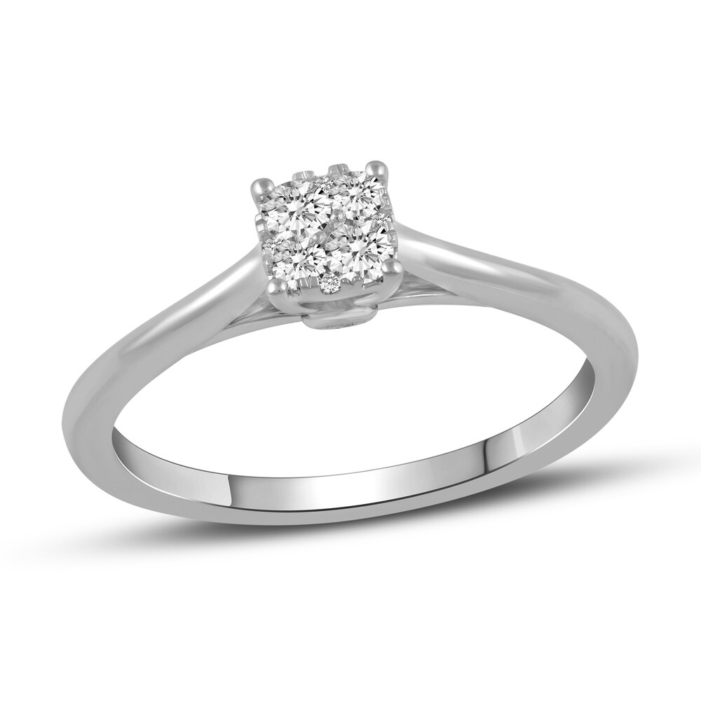 Diamond Engagement Ring 1/5 ct tw Round 14K White Gold xVXLyyw6