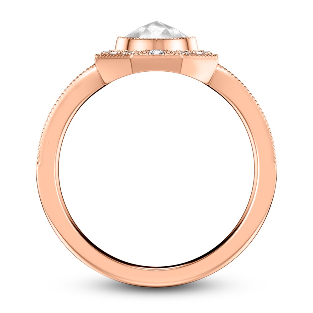 ArtCarved Rose-Cut Diamond Engagement Ring 3/4 ct tw 14K Rose Gold xlwTl03w