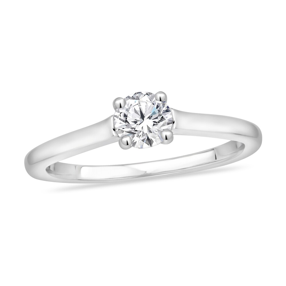 Diamond Solitaire Engagement Ring 1/2 ct tw Round-cut 14K White Gold (I2/I) xmbas8SG