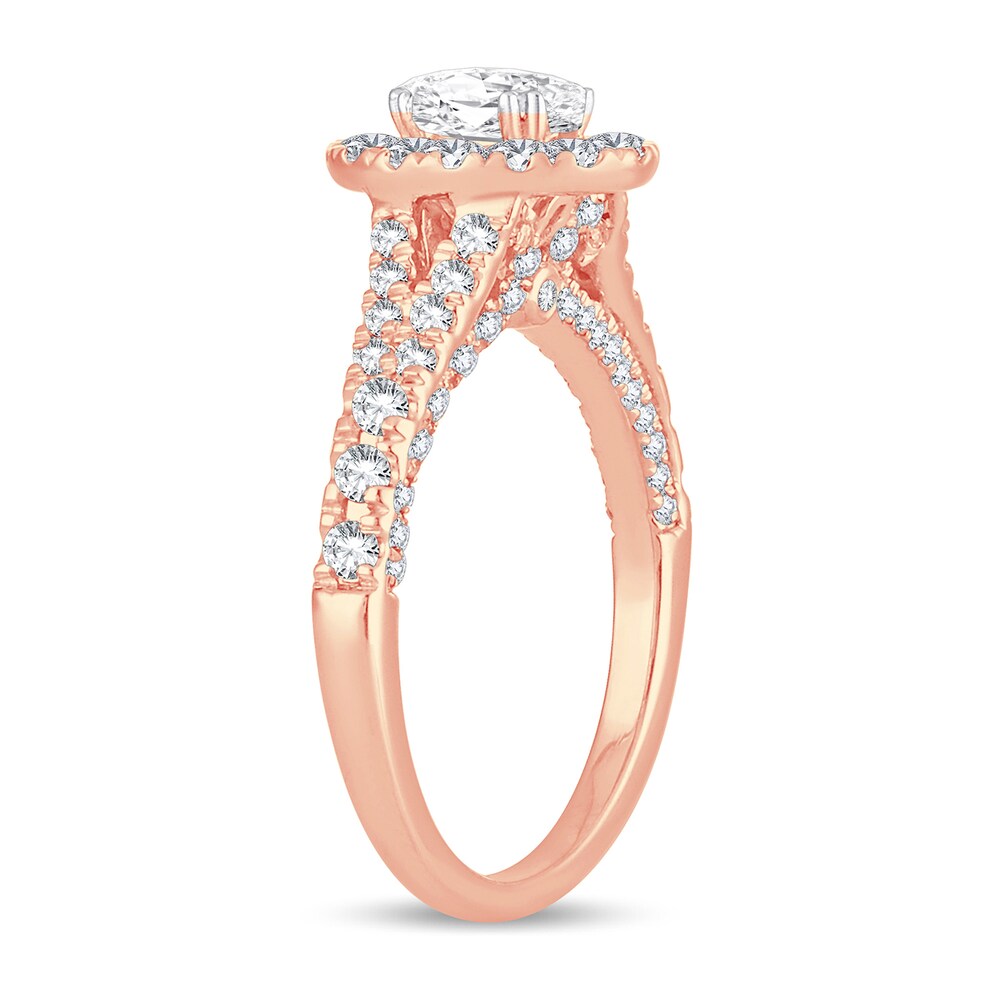 Diamond Ring 1-1/5 ct tw Oval 14K Rose Gold xnIvYrv0