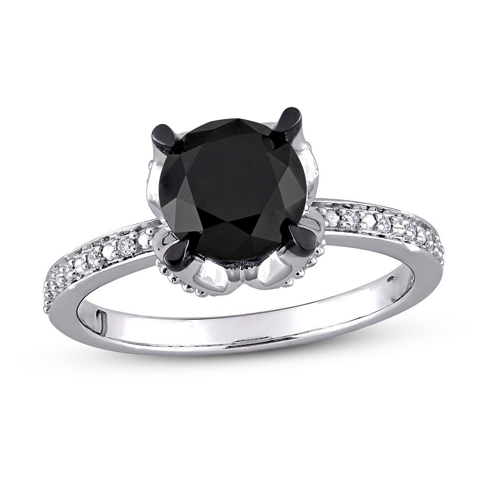 Black Diamond Engagement Ring 2 ct tw 14K White Gold xqwEeUaX