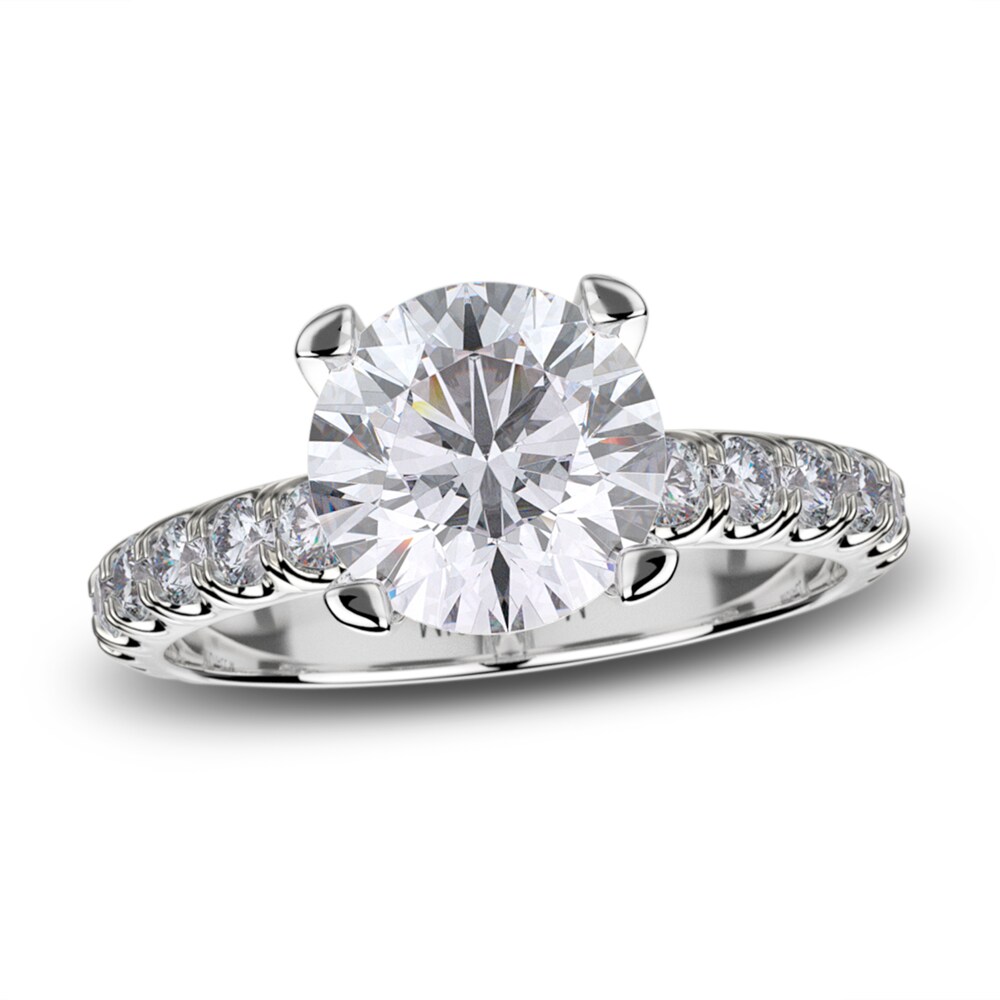 Michael M Diamond Engagement Ring Setting 3/4 ct tw Round 18K White Gold (Center diamond is sold separately) xunjDX1d