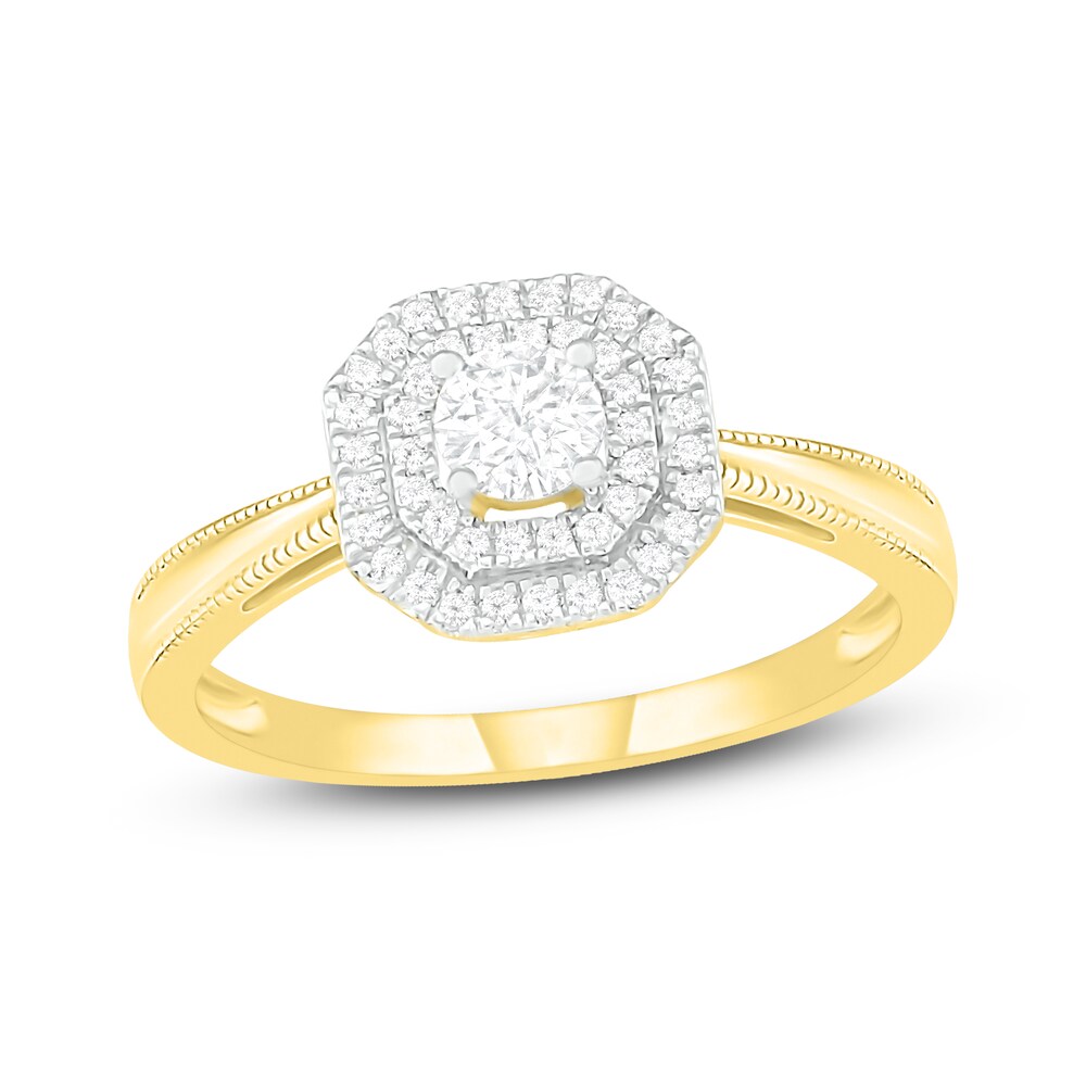 Diamond Engagement Ring 1/3 ct tw Round 14K Yellow Gold xv0xdBvl [xv0xdBvl]