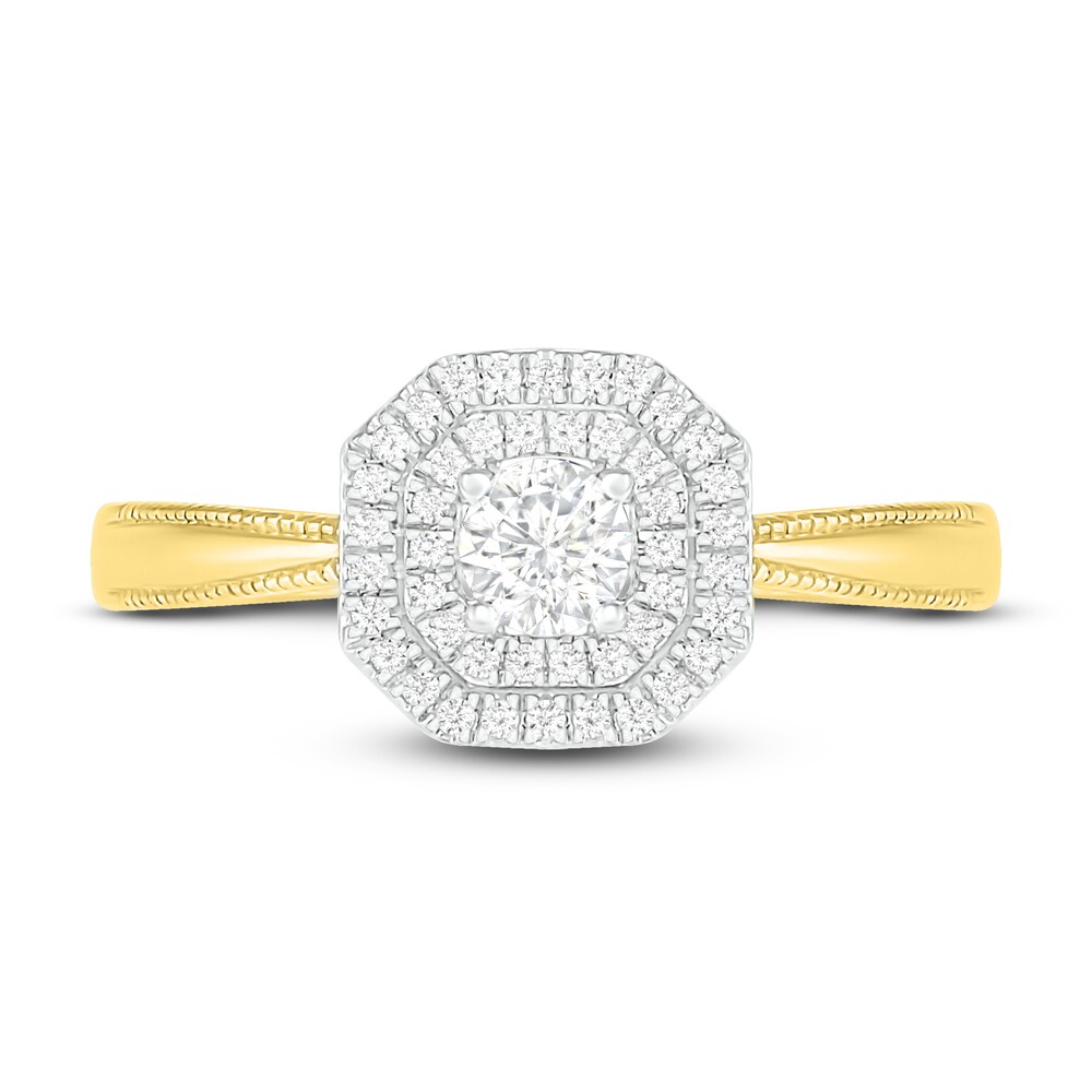 Diamond Engagement Ring 1/3 ct tw Round 14K Yellow Gold xv0xdBvl