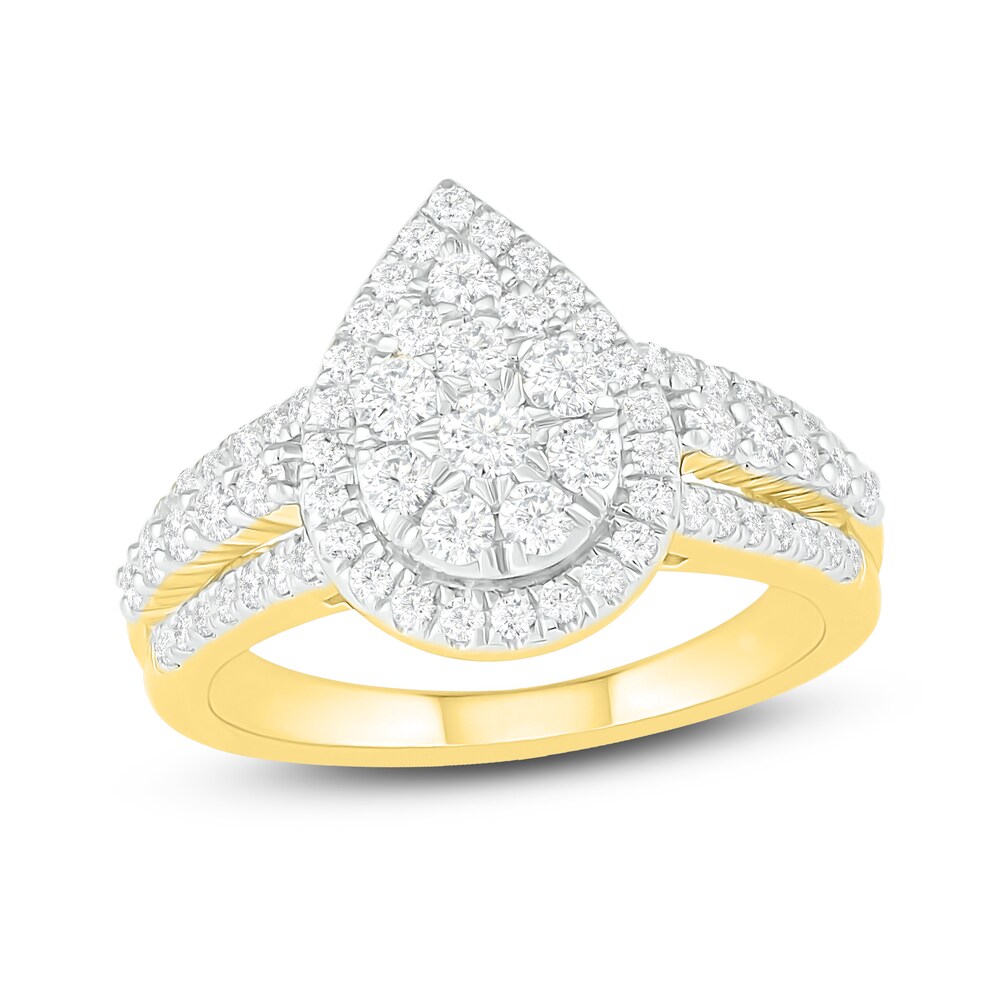 Diamond Engagement Ring 1 ct tw Round 14K Yellow Gold xwj929G6