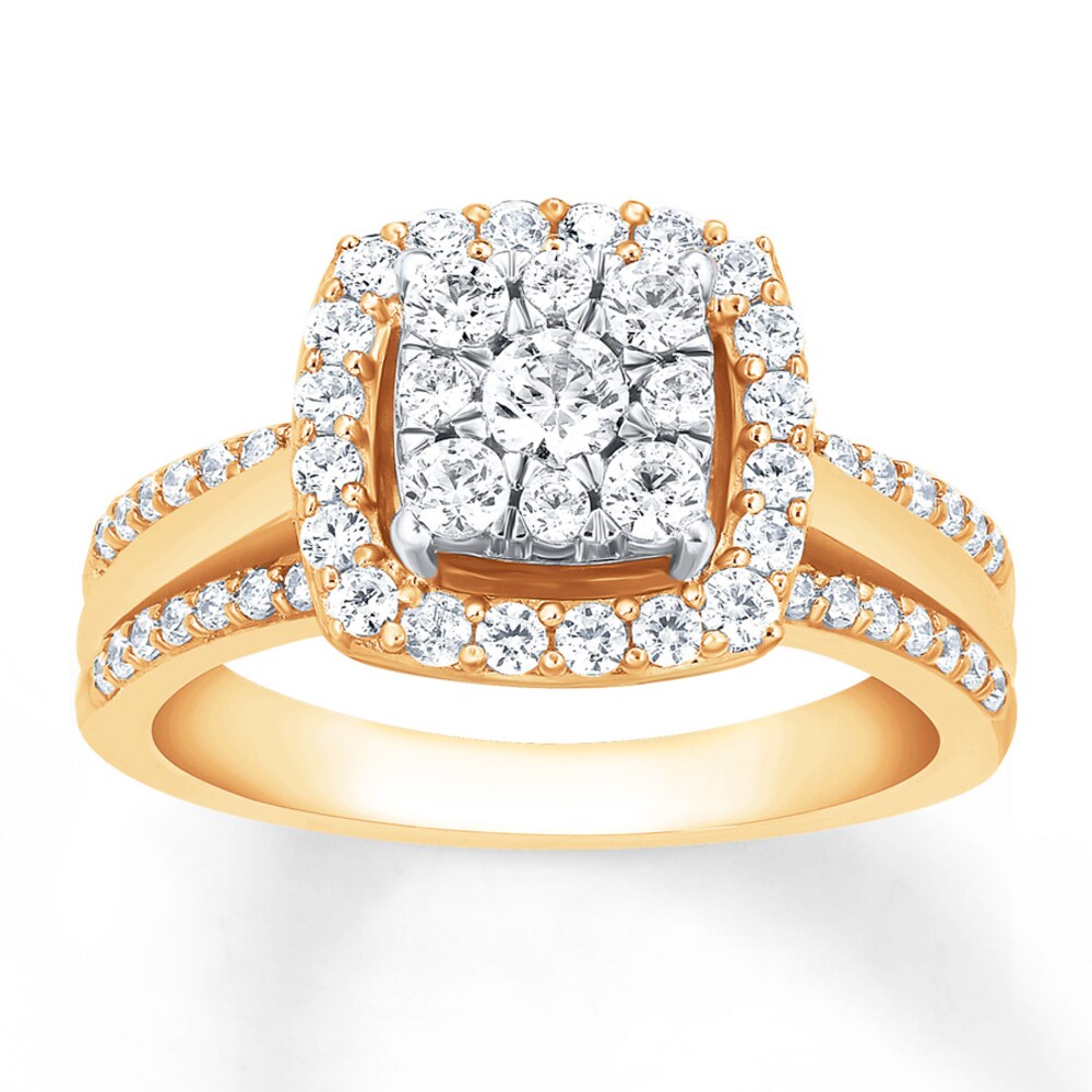 Diamond Engagement Ring 1 ct tw Round-cut 14K Yellow Gold y4jF8Yg6