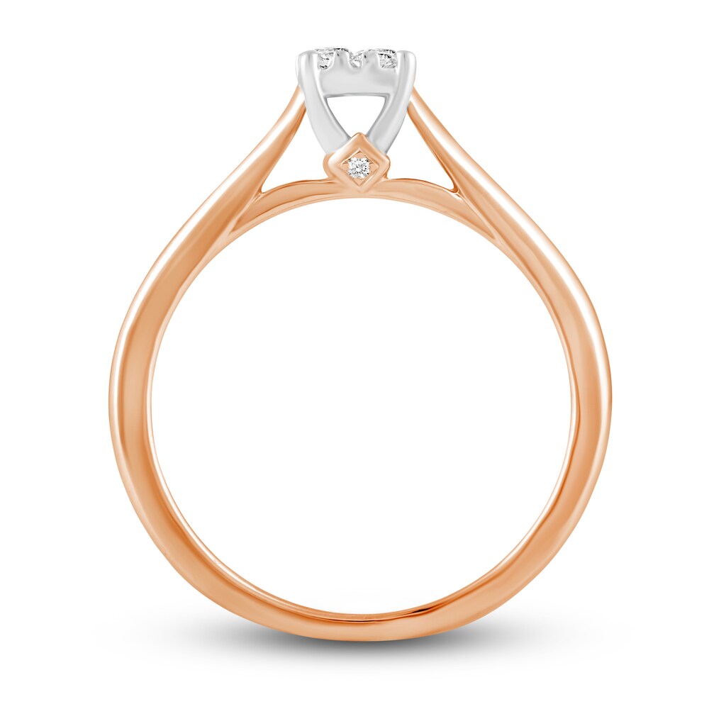 Diamond Engagement Ring 1/5 ct tw Round 14K Rose Gold y6CvKItU