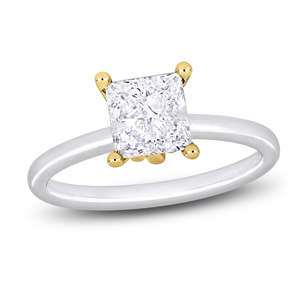 Diamond Y-Knot Solitaire Ring 1 ct tw Princess 14K Two-Tone Gold (I/I1) ySJTHtiE