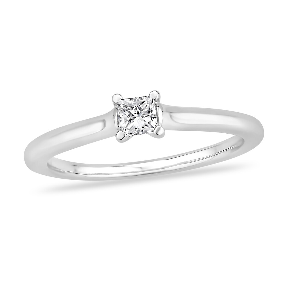 Diamond Solitaire Engagement Ring 1/5 ct tw Princess-cut 14K White Gold (I2/I) ynrr8LpF