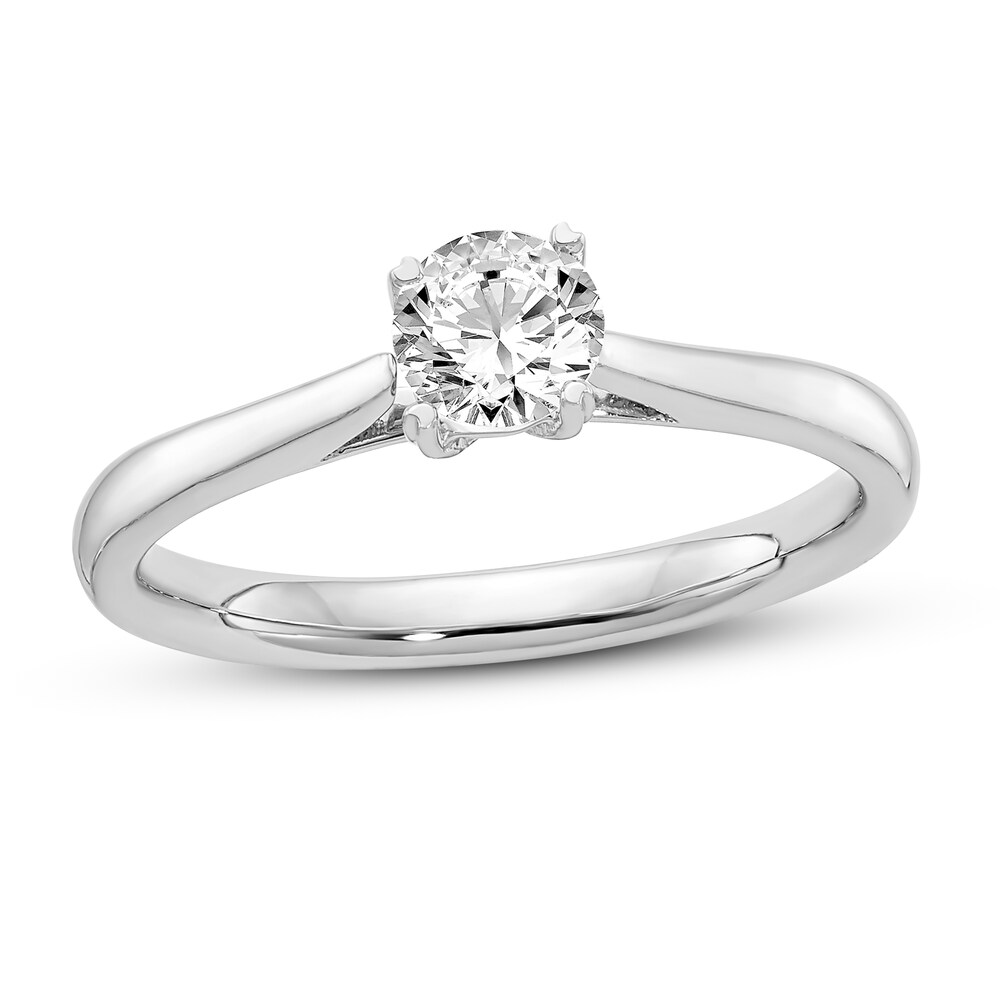Diamond Solitaire Engagement Ring 1/3 ct tw Round 14K White Gold (I1/I) yx6hew25