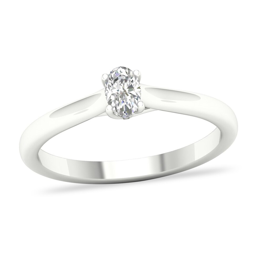 Diamond Solitaire Ring 1/4 ct tw Oval-cut Platinum (SI2/I) z405eyqF