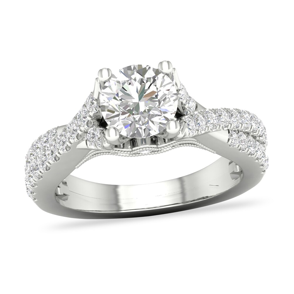 Diamond Ring 1-1/2 ct tw Round-cut 14K White Gold z6gCocej