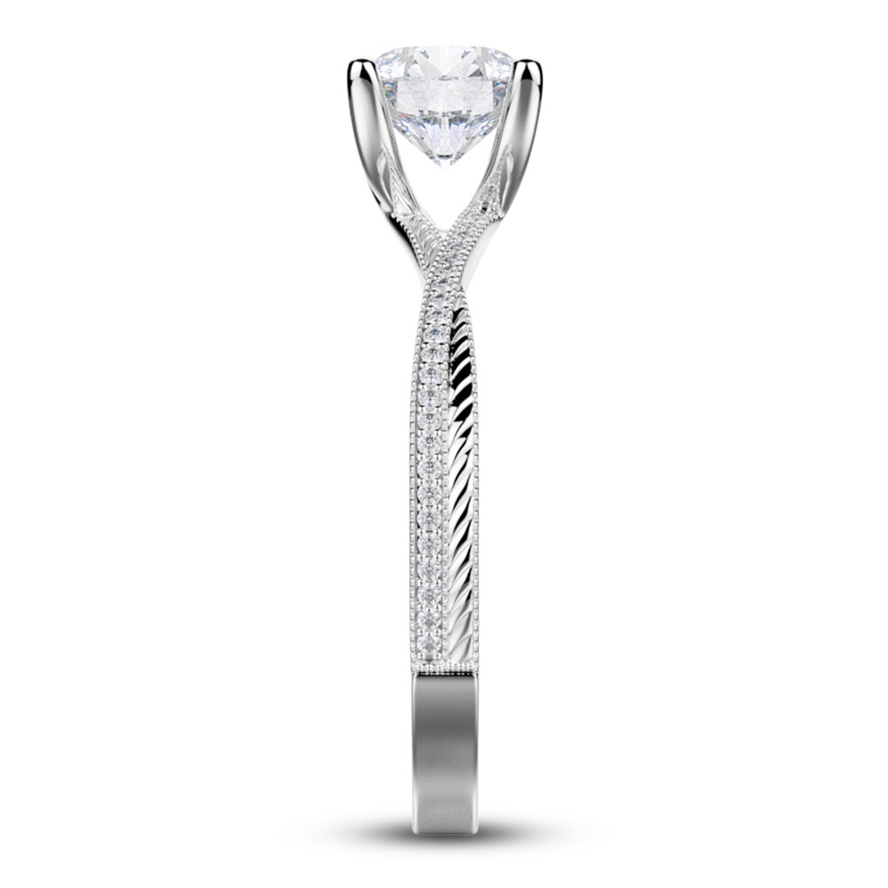Michael M Diamond Ring Setting 1/15 ct tw Round 18K White Gold (Center diamond is sold separately) zCCkoQj9