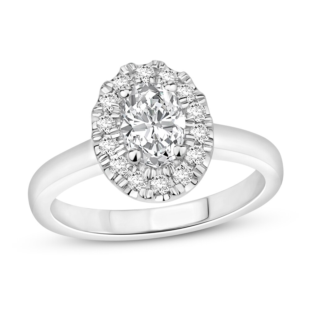 Diamond Engagement Ring 1/2 ct tw Round 14K White Gold zKhmn6gV