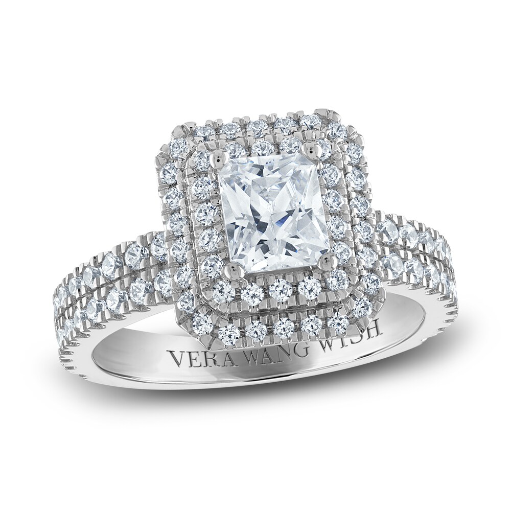 Vera Wang WISH Lab-Created Diamond Engagement Ring 1-3/4 ct tw Round/Radiant 14K White Gold zMCpqVKi