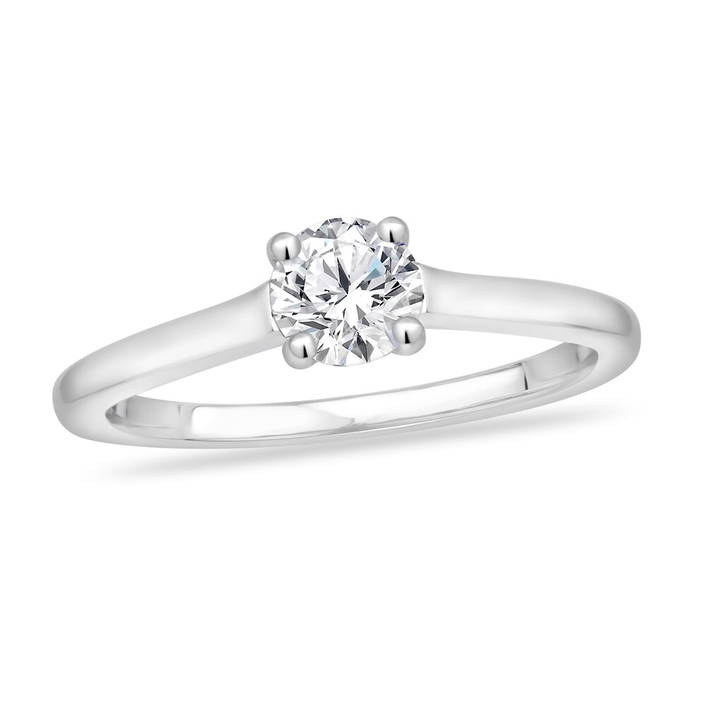 Diamond Solitaire Engagement Ring 5/8 ct tw Round-cut 14K White Gold (I2/I) zP9q3lSW