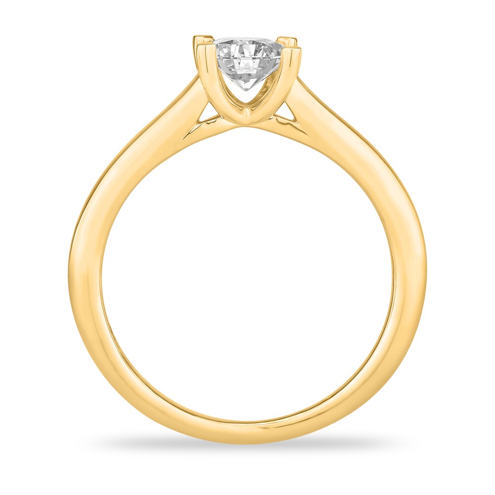 Diamond Solitaire Engagement Ring 7/8 ct tw Princess-cut 14K Yellow Gold (I2/I) zSJAUTMo