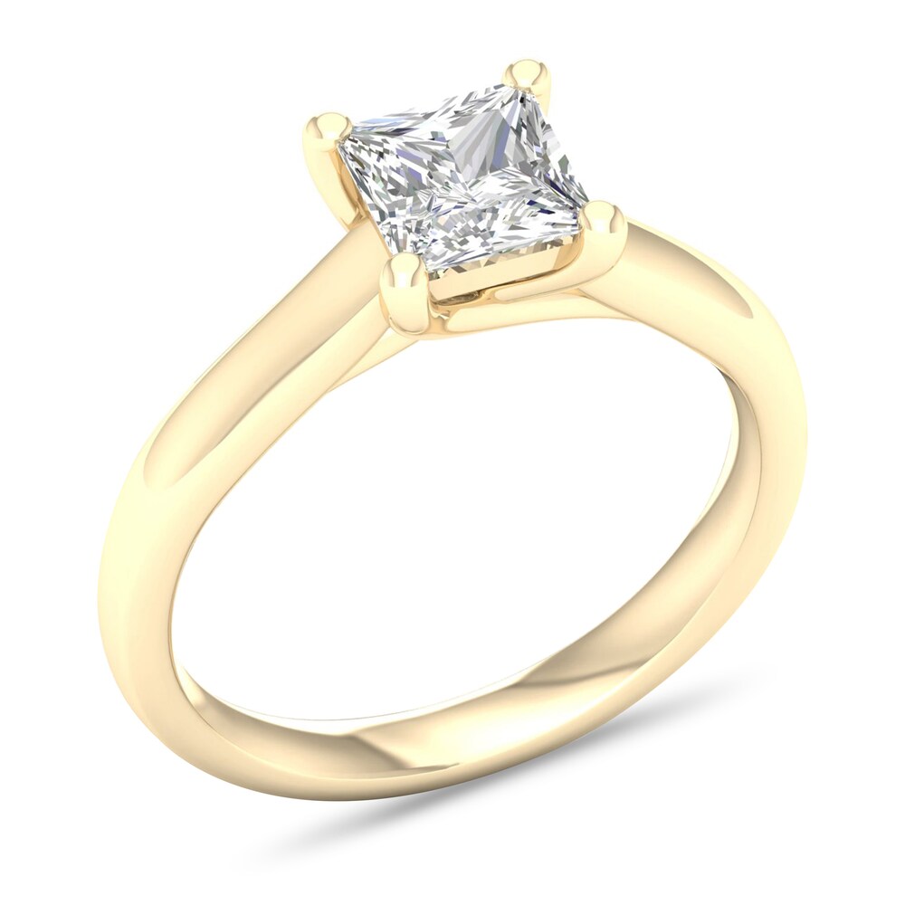 Diamond Solitaire Ring 1-1/4 ct tw Princess-cut 14K Yellow Gold (I2/I) zb6yhjCp