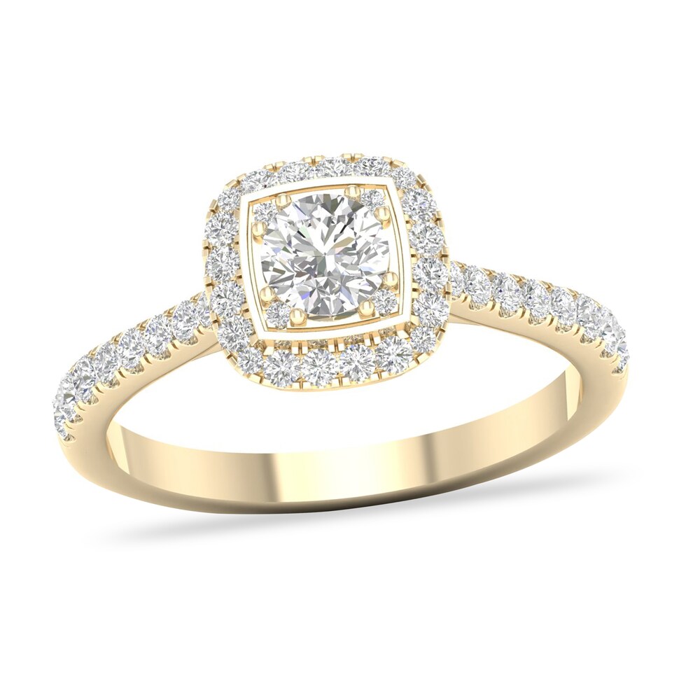 Diamond Ring 3/4 ct tw Round-cut 14K Yellow Gold zlEvs8gV