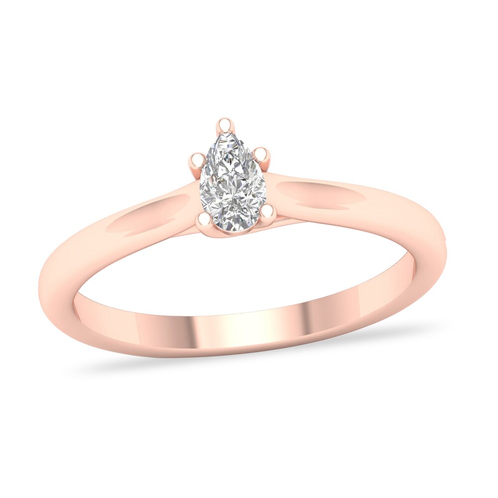 Diamond Solitaire Ring 1/4 ct tw Pear-shaped 14K Rose Gold (SI2/I) zoSNbGqQ