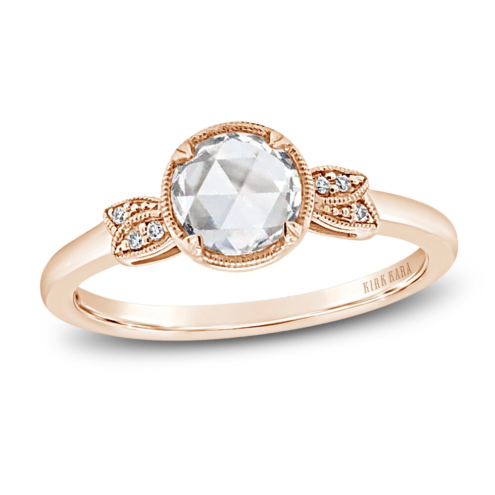Kirk Kara Diamond Engagement Ring Rose-cut 1/2 ct tw 14K Rose Gold zyfOEV3M