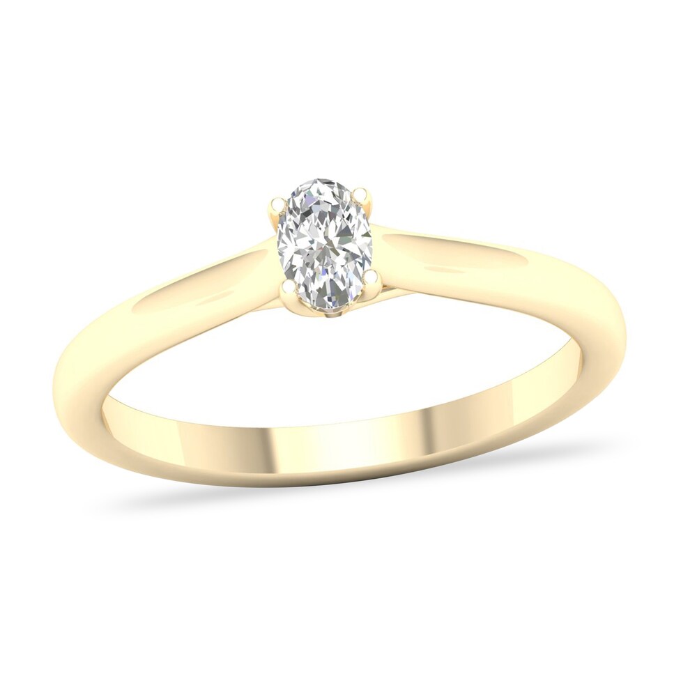 Diamond Solitaire Ring 1/4 ct tw Oval-cut 14K Yellow Gold (SI2/I) zyi9D9Ak